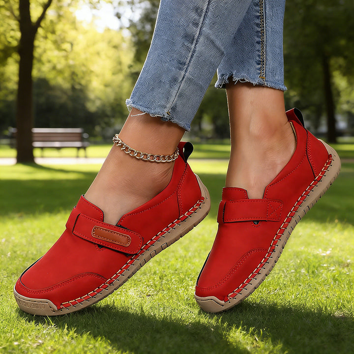 Women's Vintage Hand-Stitched Walking Shoes – Comfortable Casual Everyday Shoes