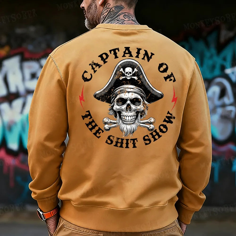 Captain Of The Shit Show  Funny Sweatshirt