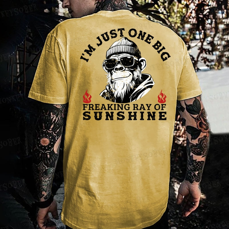I'm Just One Big Freaking Ray Of Sunshine! Monkey T-shirt