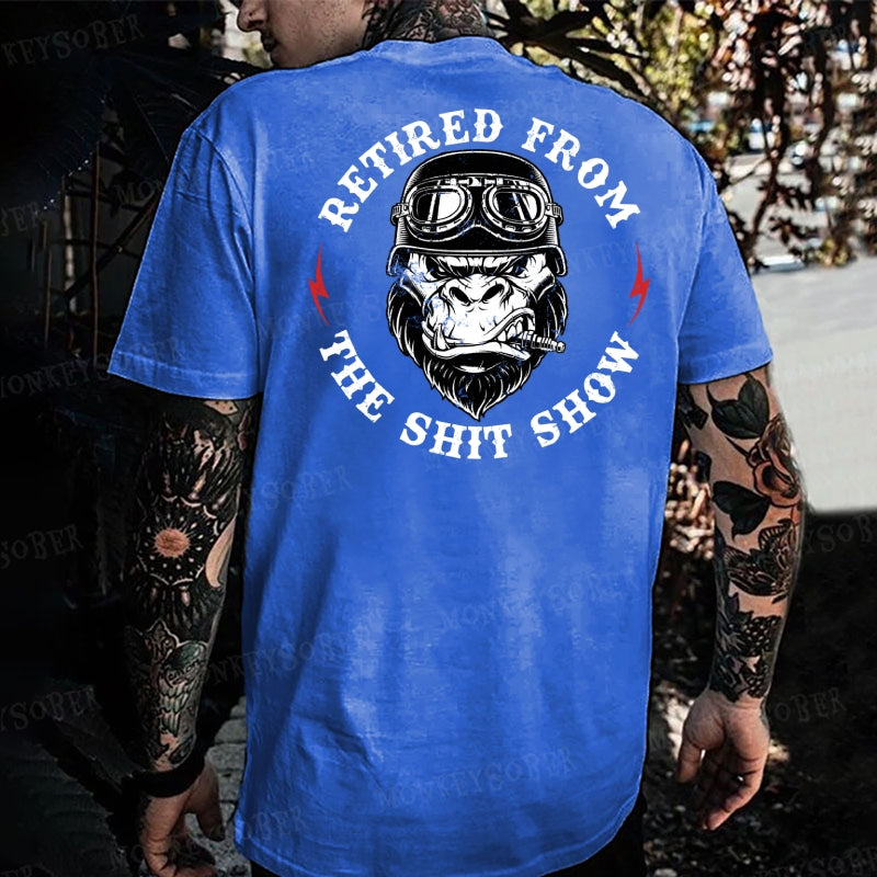 Retired from the Shit Show Monkey T-shirt