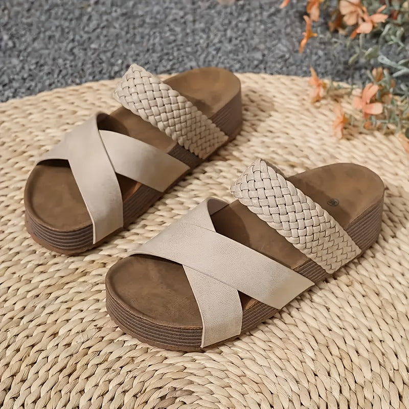 Women's Vintage Braided Comfort Sandals – Lightweight Comfort Summer Slippers