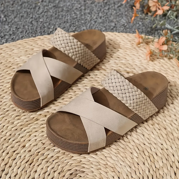 Women's Vintage Braided Comfort Sandals – Lightweight Comfort Summer Slippers