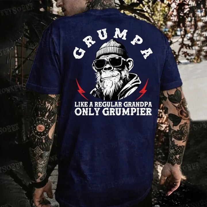 Grumpa Like A Regular Grandpa Only Grumpier Monkey T-shirt