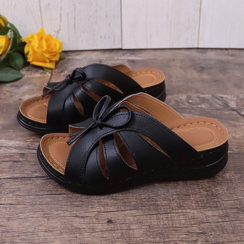 Women's Comfort Bowtie Slide Sandals