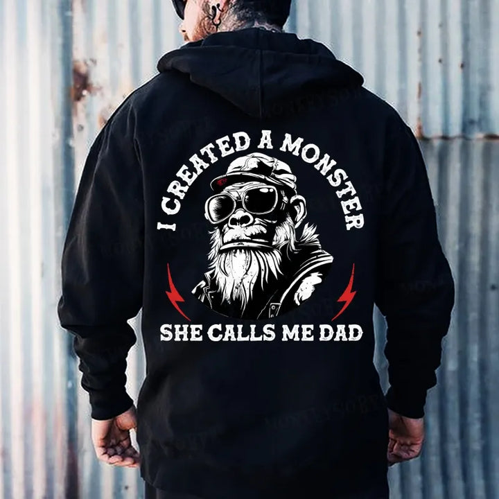 I Created A Monster She Calls Me Dad Hoodies