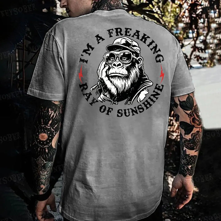 I'm A Freaking Ray Of Sunshine Monkey T-shirt