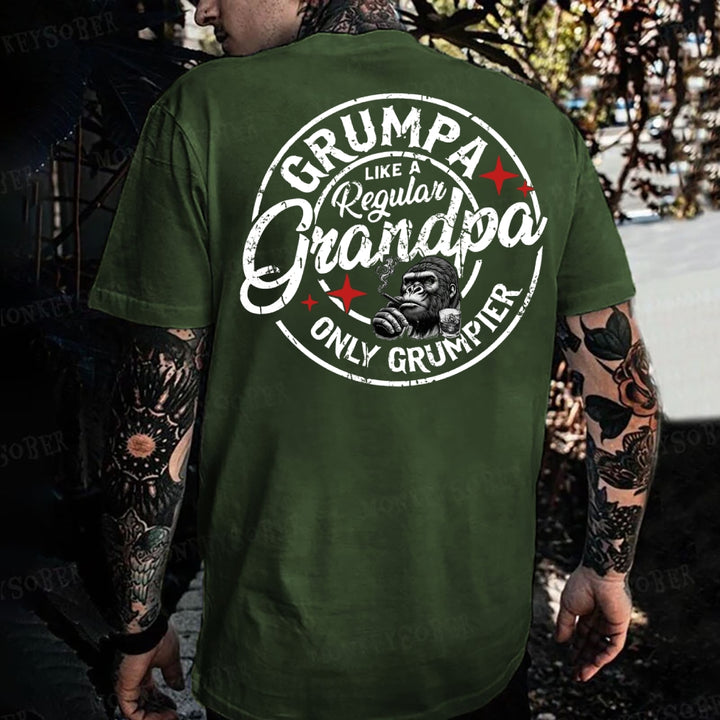 Grumpa Like A Regular Grandpa Only Grumpier Monkey T-shirt
