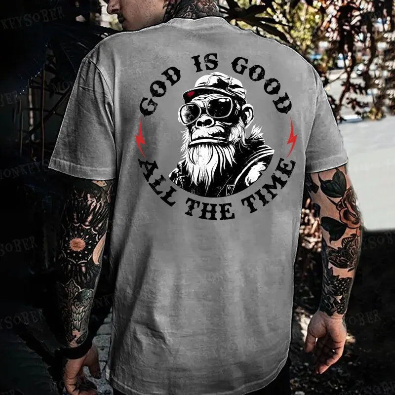 God Is Good All The Time Monkey T-shirt