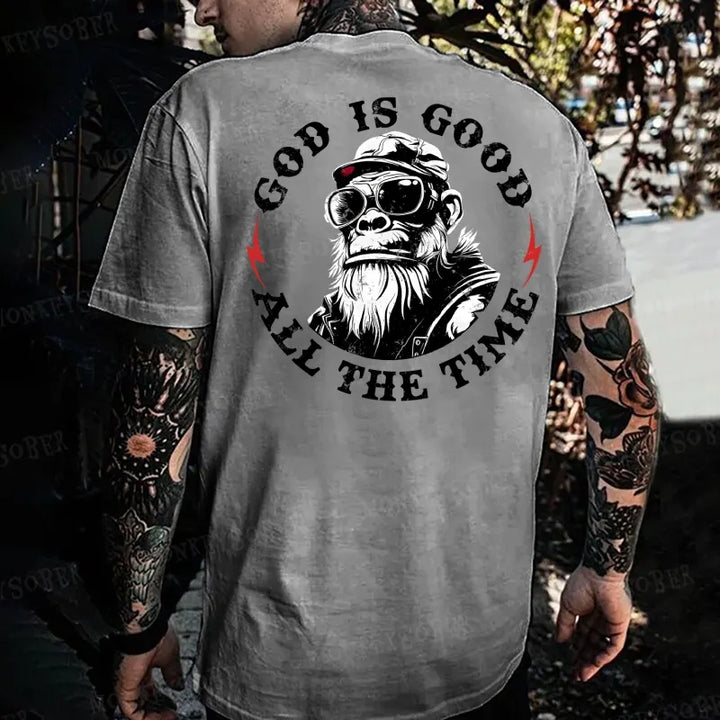 God Is Good All The Time Monkey T-shirt