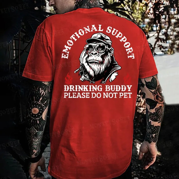 Emotional Support Husband Do Not Pet Monkey T-shirt