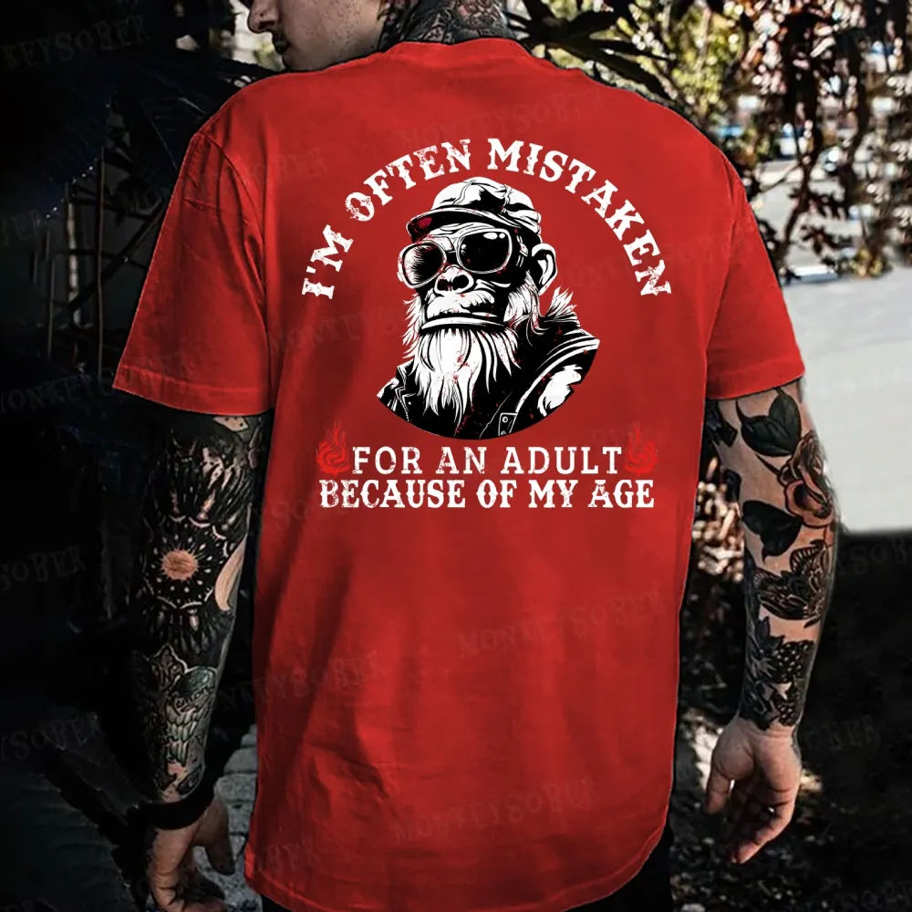 I'm Offen Mistaken For An Adult Because Of My Age Monkey T-shirt