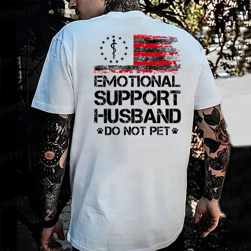 Emotional Support Husband Do Not Pet Monkey T-shirt