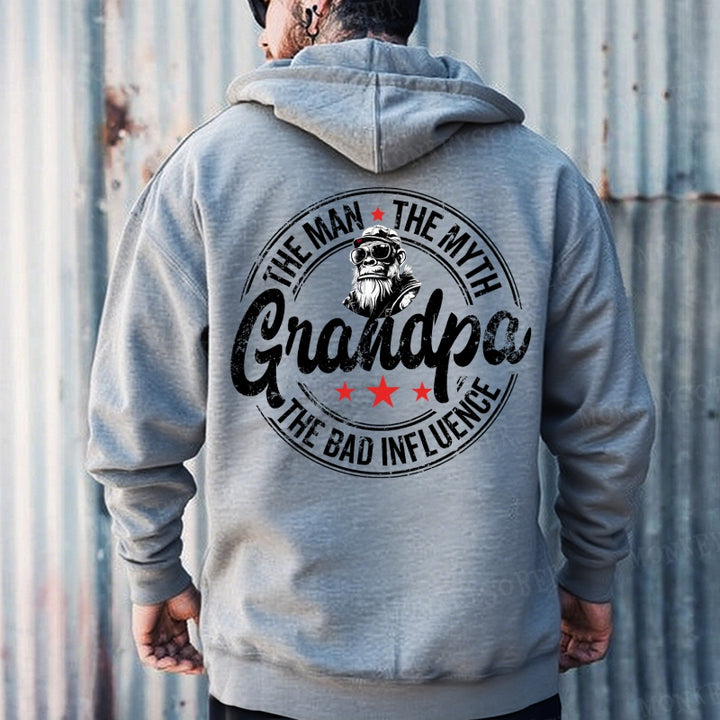 Grandpa The Man The Myth  The Bad Influence Hoodies