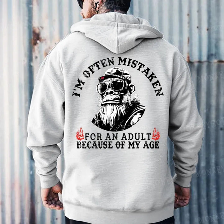 I'm Offen Mistaken For An Adult Because Of My Age Monkey Hoodies