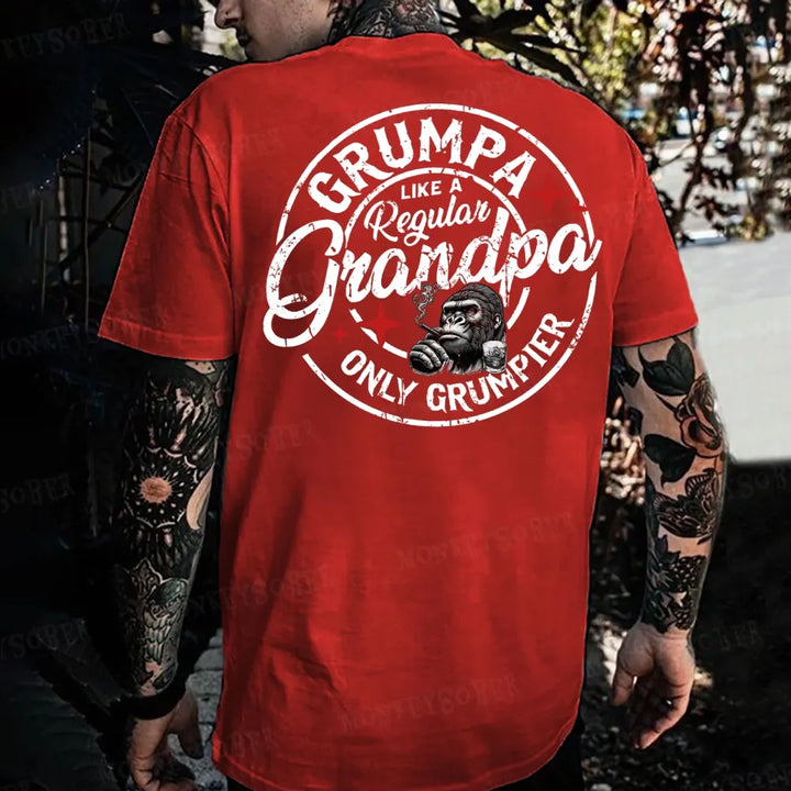 Grumpa Like A Regular Grandpa Only Grumpier Monkey T-shirt