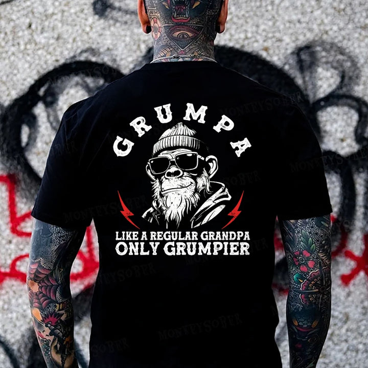 Grumpa Like A Regular Grandpa Only Grumpier Monkey T-shirt