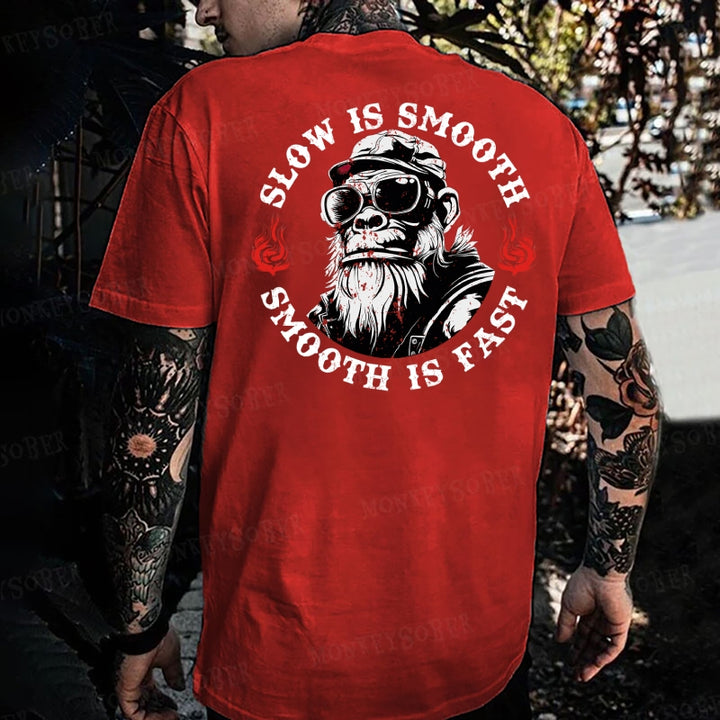 Slow is Smooth, Smooth is Fast Monkey T-shirt