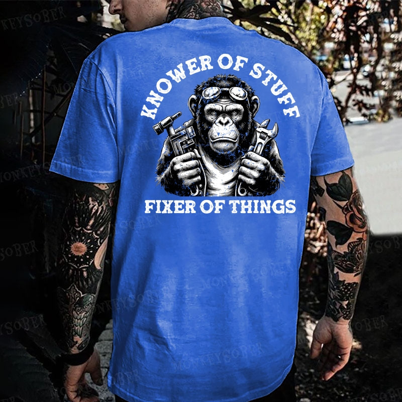 Knower of Stuff， Fixer of Things Monkey T-shirt
