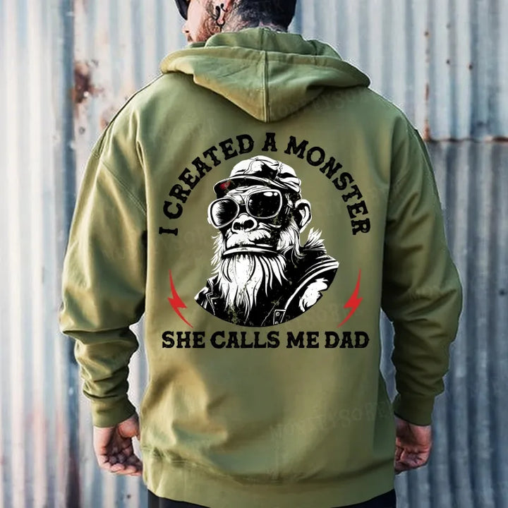 I Created A Monster She Calls Me Dad Hoodies