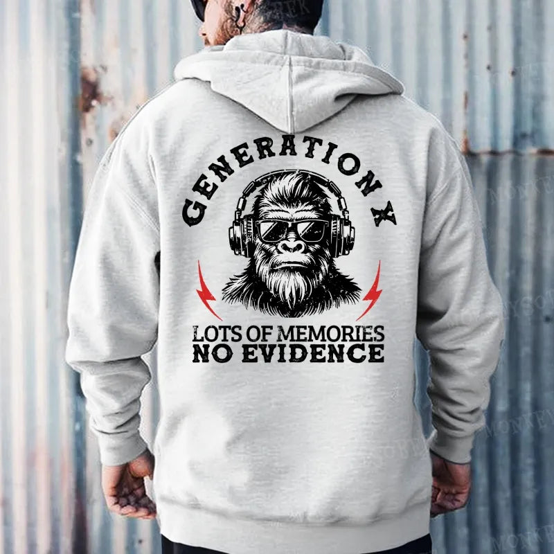 Generation X Lots Of Memories No Evidence Hoodies