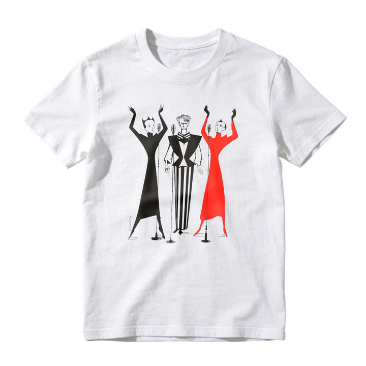 Retro Three Vocal Singers Graphic T-Shirt Vintage Choir Microphone Art Music Lover Short Sleeve Tee