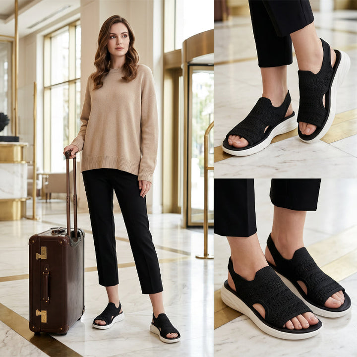 Breathable Knit Platform Sandals