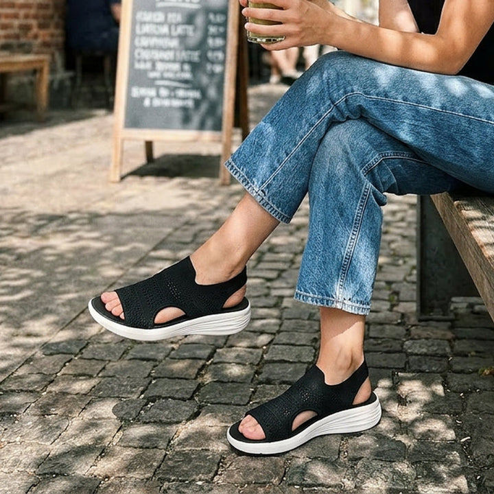 Breathable Knit Platform Sandals
