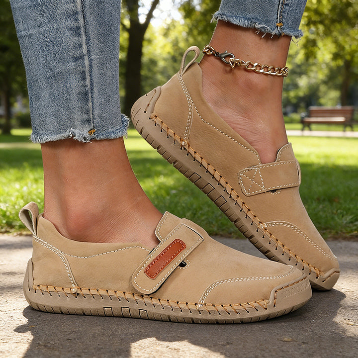 Women's Vintage Hand-Stitched Walking Shoes – Comfortable Casual Everyday Shoes