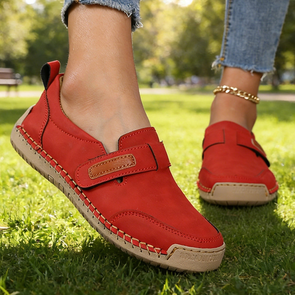 Women's Vintage Hand-Stitched Walking Shoes – Comfortable Casual Everyday Shoes