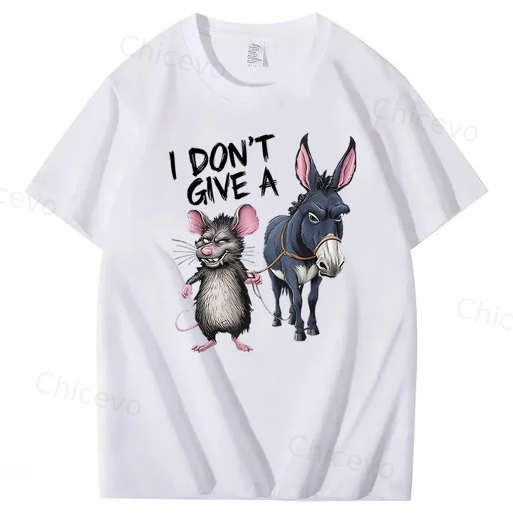 I Don't Give A Rats Ass Mouse & Donkey T-Shirt