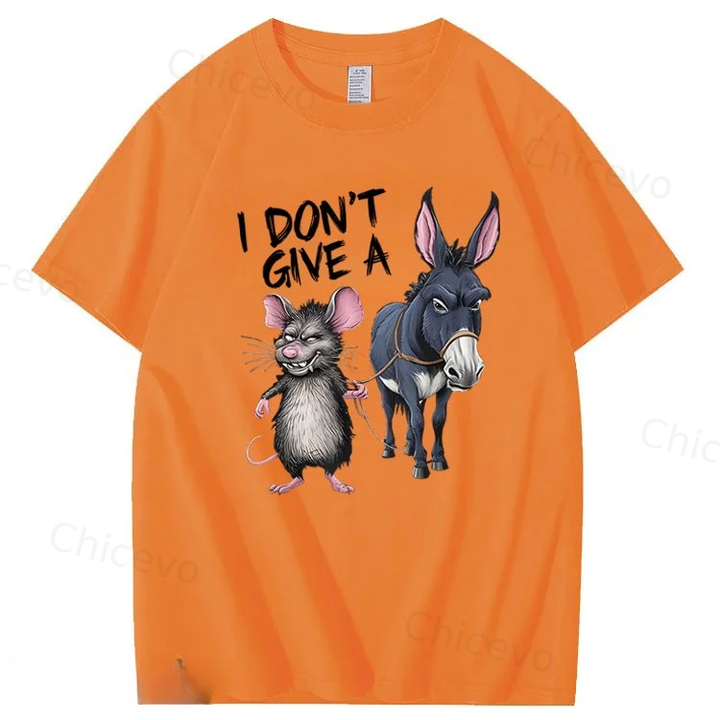 I Don't Give A Rats Ass Mouse & Donkey T-Shirt