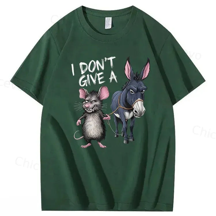 I Don't Give A Rats Ass Mouse & Donkey T-Shirt