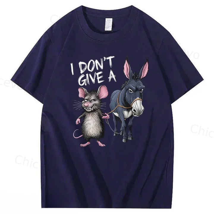 I Don't Give A Rats Ass Mouse & Donkey T-Shirt
