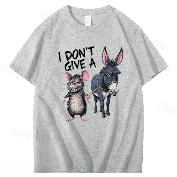 I Don't Give A Rats Ass Mouse & Donkey T-Shirt