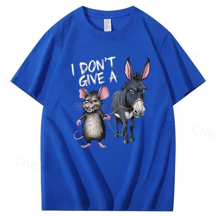I Don't Give A Rats Ass Mouse & Donkey T-Shirt