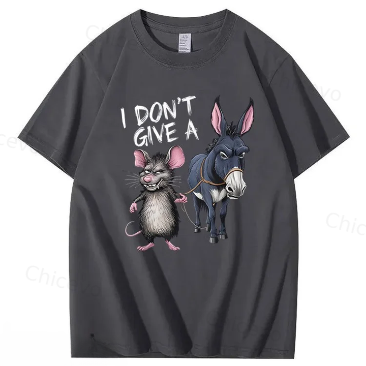 I Don't Give A Rats Ass Mouse & Donkey T-Shirt